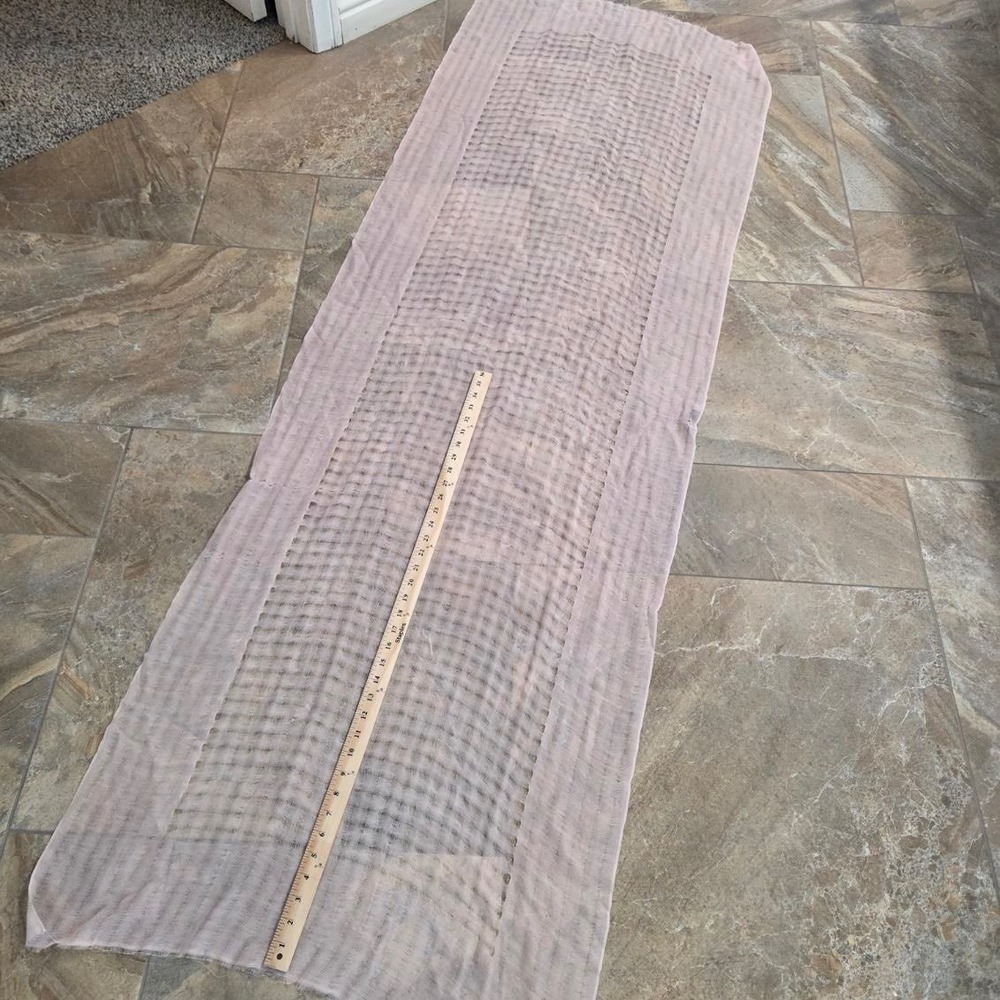 Bajra 100% Cashmere Scarf Light Pink Open Weave Handmade in Nepal Wrap Shawl - Picture 4 of 5